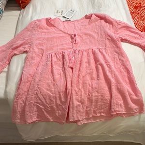 Pink loose fitting top made in Italy never worn